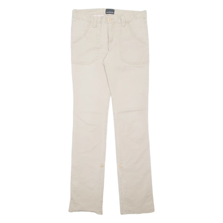CALVIN KLEIN JEANS Womens Trousers Beige Regular Tapered W30 L33
