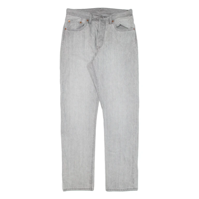 LEVI'S 501 BIG E Jeans Womens Grey Regular Straight W28 L30
