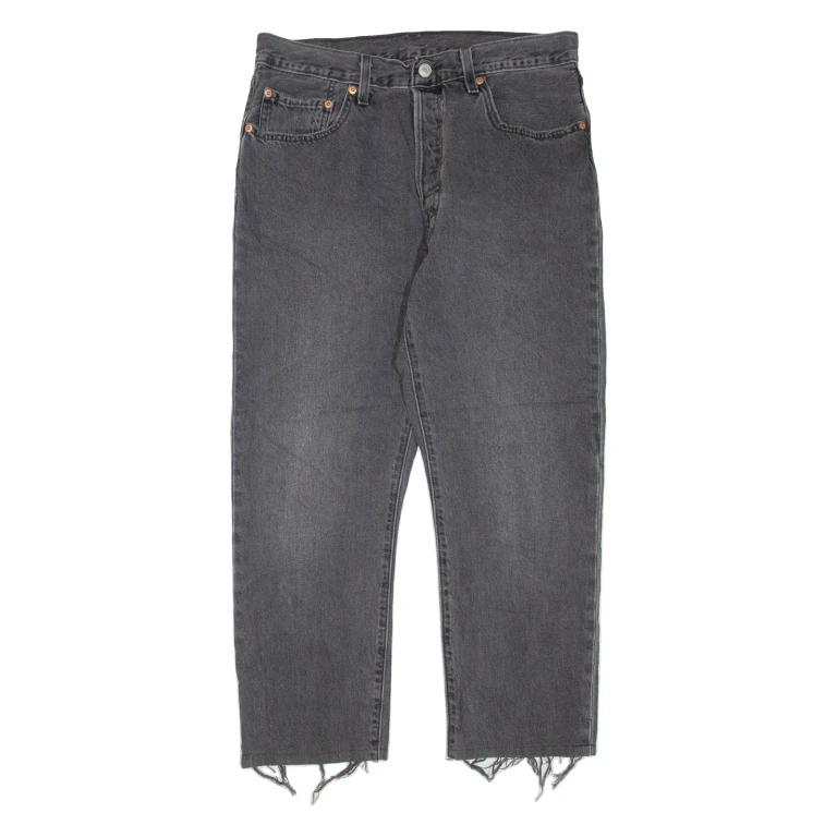LEVI'S 501 Jeans Mens Grey Regular Straight W31 L25