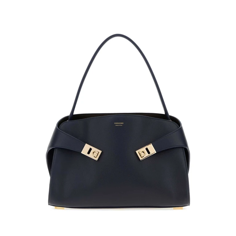 Navy Blue Leather Medium Hug Soft Shoulder Bag Newnavydkbtestadimorotestadimoro Borse A Mano - Women