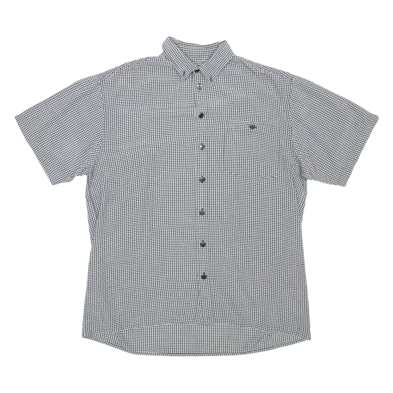 WORLD OF MENS FASHION Mens Shirt Black Viscose Check XL