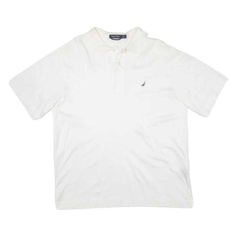 NAUTICA Mens Polo Shirt White L
