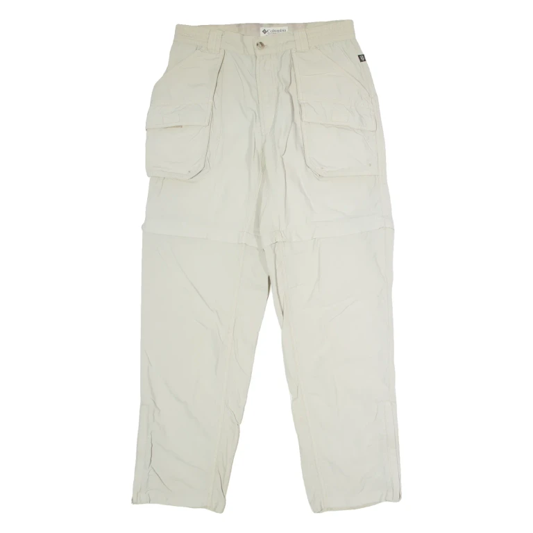 COLUMBIA Outdoor Womens Trousers Cream Regular Straight W28 L29