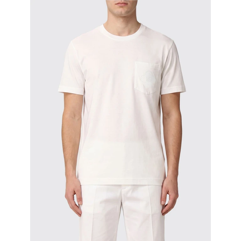 Cotton Crew-Neck T-Shirt with Patch Pocket (G8RA2ZG7P7UW0800)