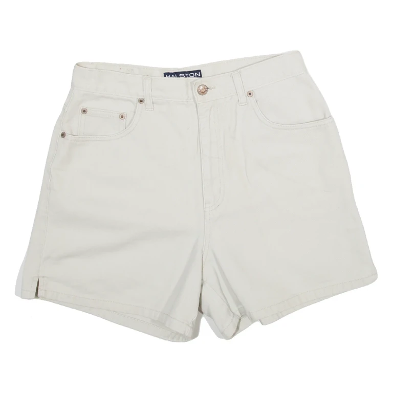 HALSTON Womens Denim Shorts Blue UK 8 W28
