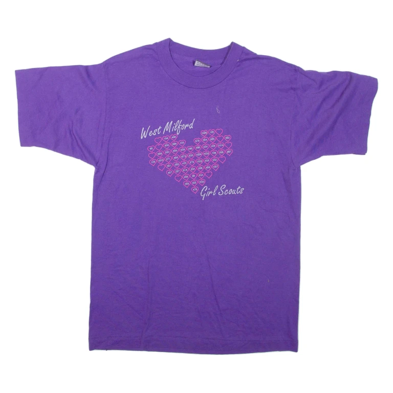 BEST West Milford Girl Scouts Womens T-Shirt Purple USA M