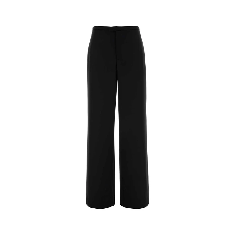 Gucci Black Wool Palazzo Pant Exterior: Pantaloni - Women