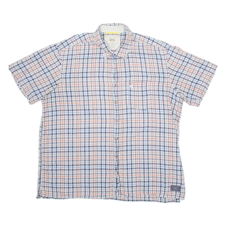 CAMEL ACTIVE Mens Shirt Blue Check 2XL