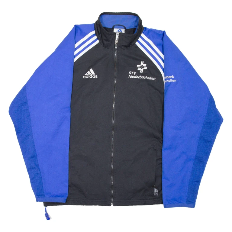 ADIDAS Mens Track Jacket Black Colourblock L