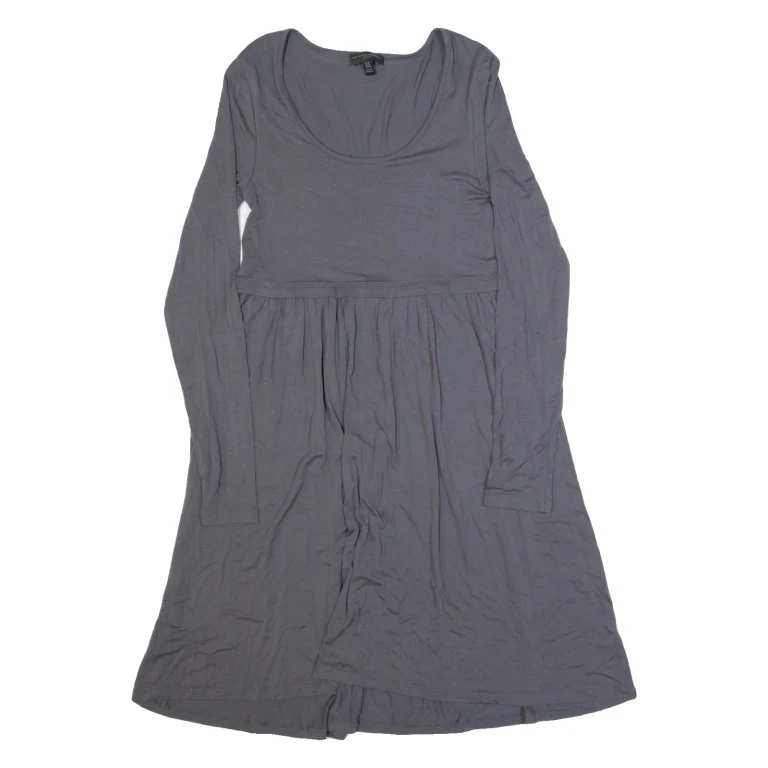THE WHITE COMPANY Womens A-Line Dress Grey Long Sleeve Knee Length XS