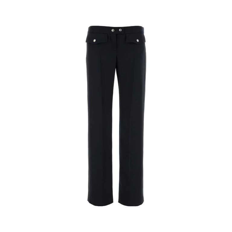 Alexander McQueen 867034qjaac 4003 Navy Exterior: Wool Pantaloni