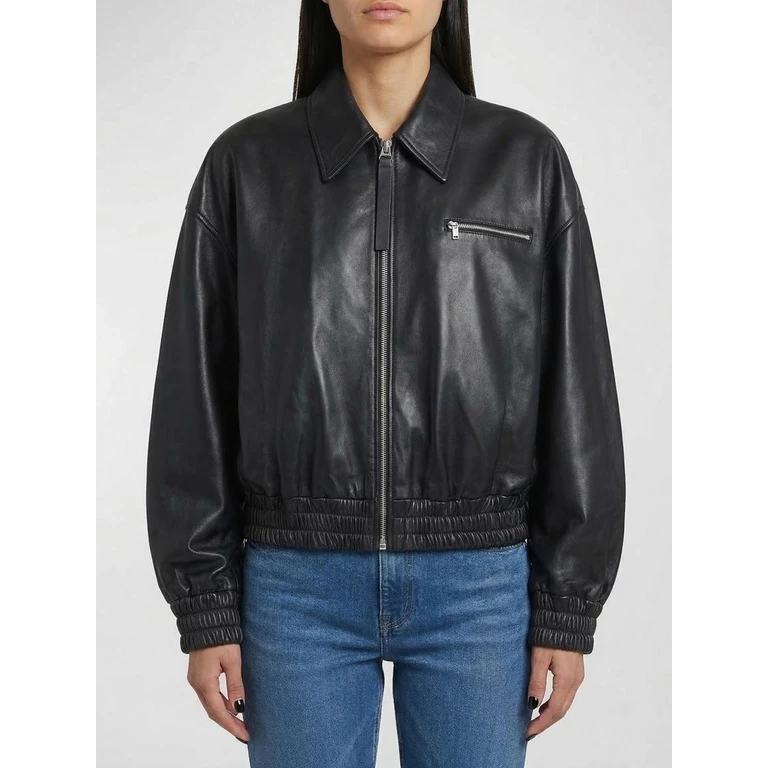 Leather Bomber Jacket (J02SW0048J07187001)