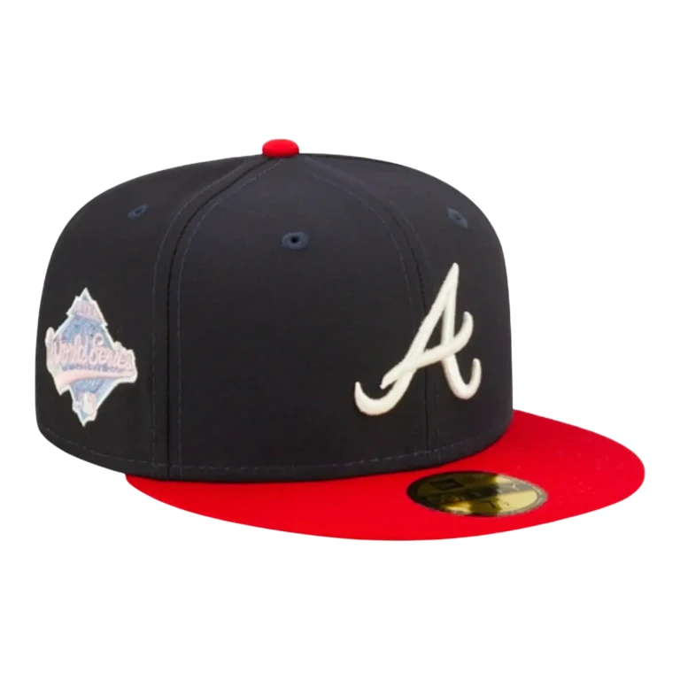 Atlanta Braves Pop Sweat Men Fitted Hat Navy