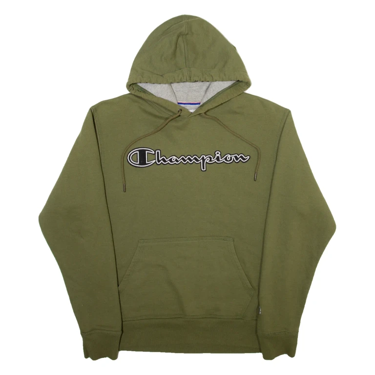CHAMPION Mens Green Hoodie M