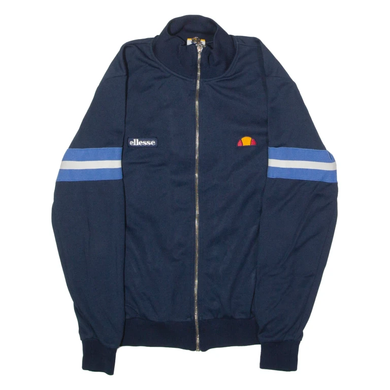 ELLESSE Mens Track Jacket Blue Striped S