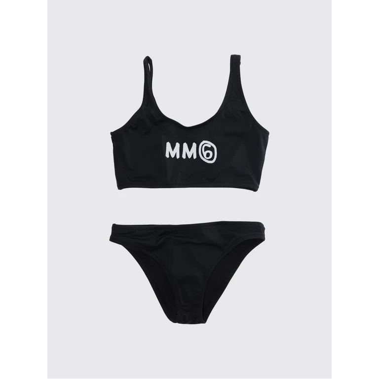 Girl's Bikini in Nylon with Contrasting Logo (M60992MM00PM6900)