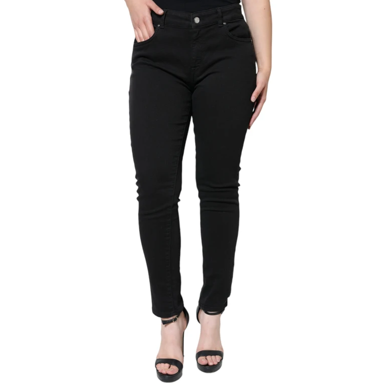 Dolce & Gabbana Black Cotton Stretch Skinny Denim Jeans Elastane Clothing - Women