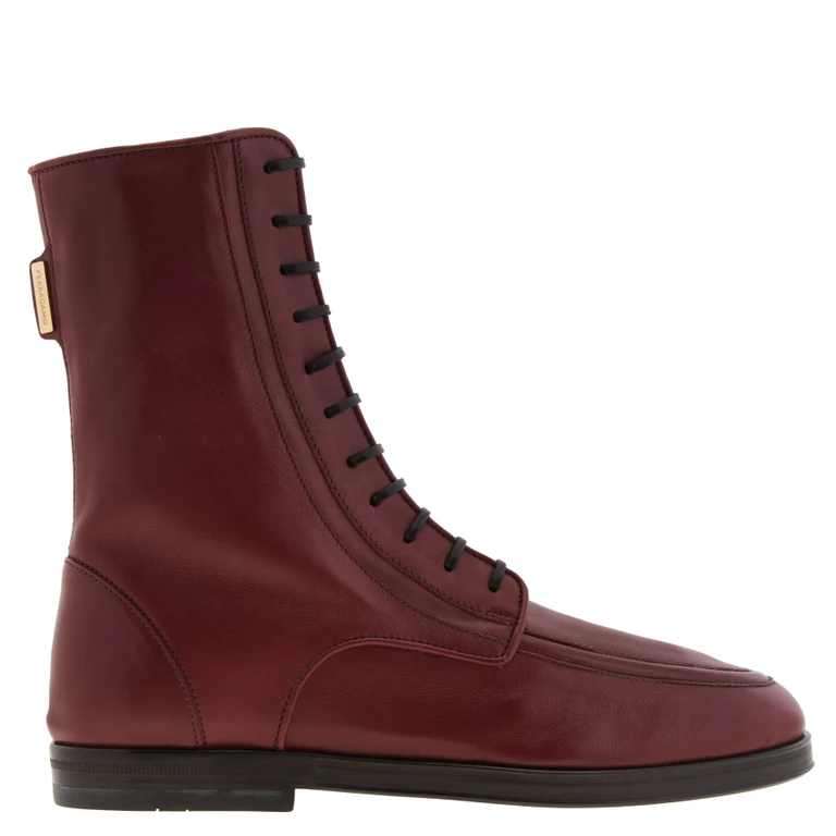 Debby Leather Lace-Up Boots, Size 7 C