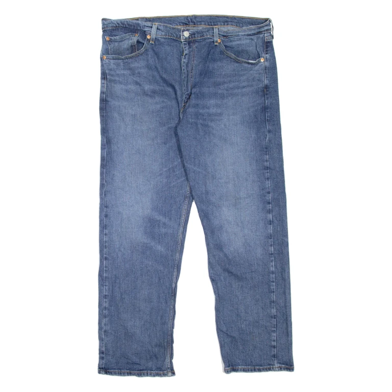 LEVI'S 505 Jeans Mens Blue Regular Straight Stone Wash W40 L30