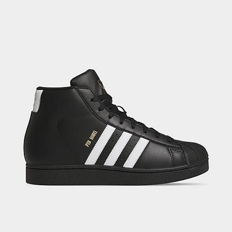Men's Originals Pro Model Casual Shoes in White/Black/Gold Metallic