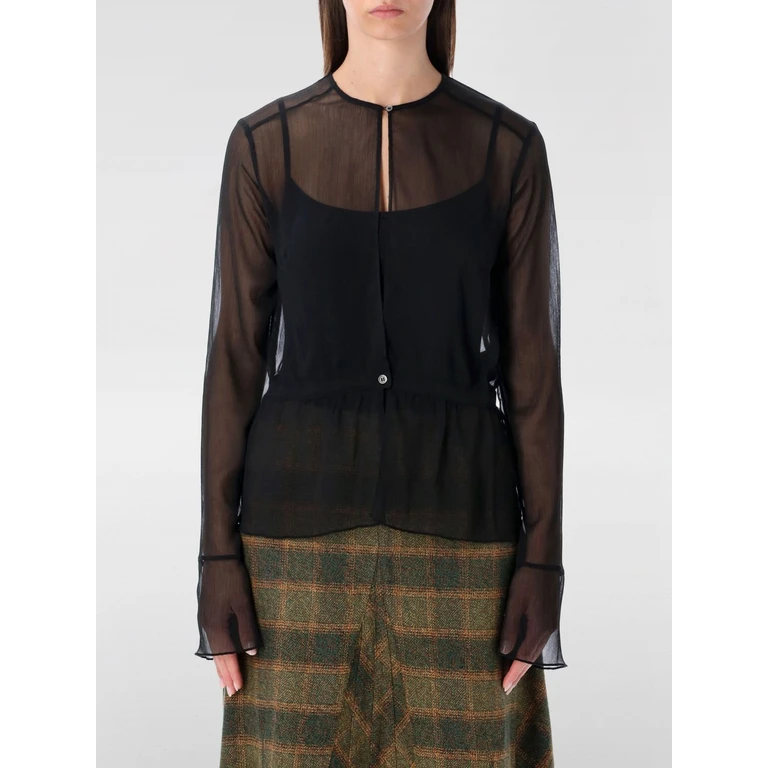 Top Woman color Black (W4252WCCRINKEBLACKVEILPOLY)