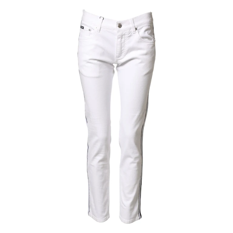 Dolce & Gabbana White Cotton Stretch Skinny Men Denim Jeans Elastane Clothing - Men
