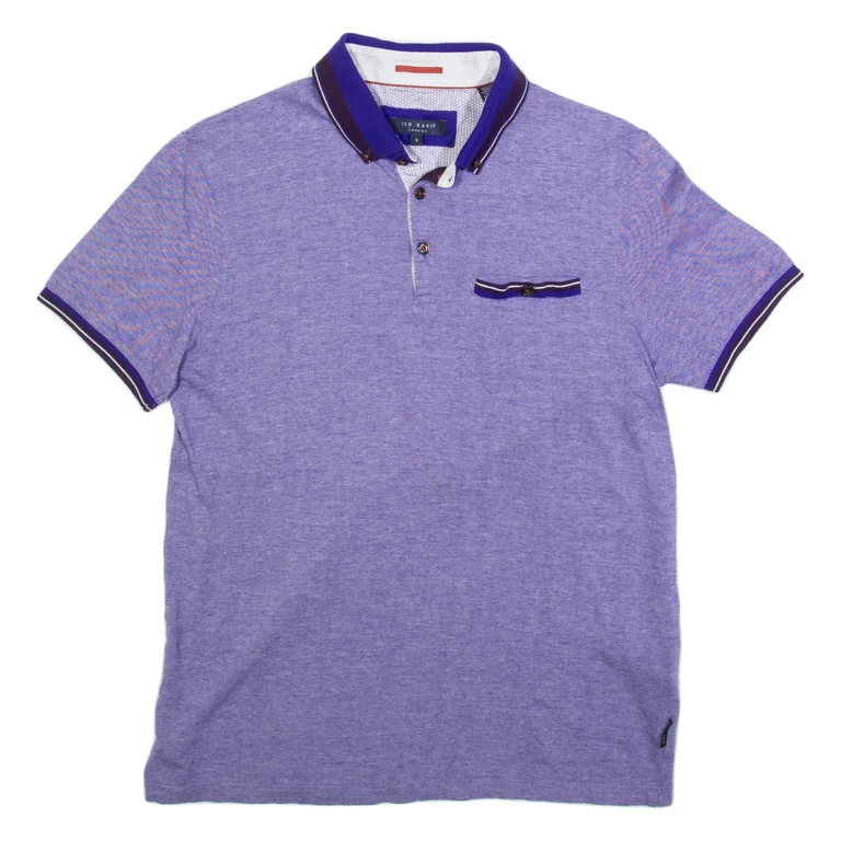TED BAKER Mens Polo Shirt Purple S