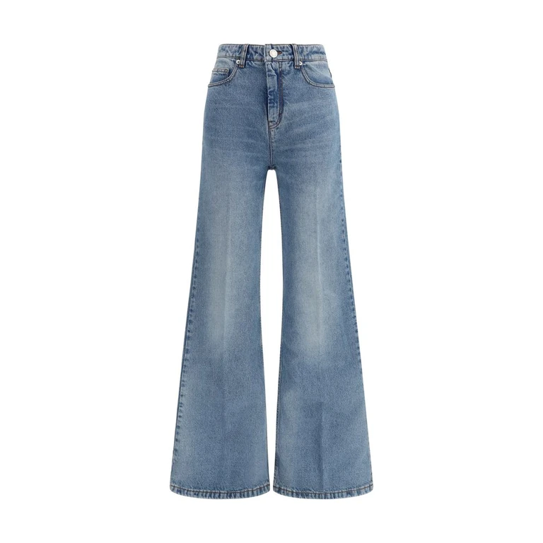 AMI Paris Blue Cotton Flared Jeans Clothing - Women