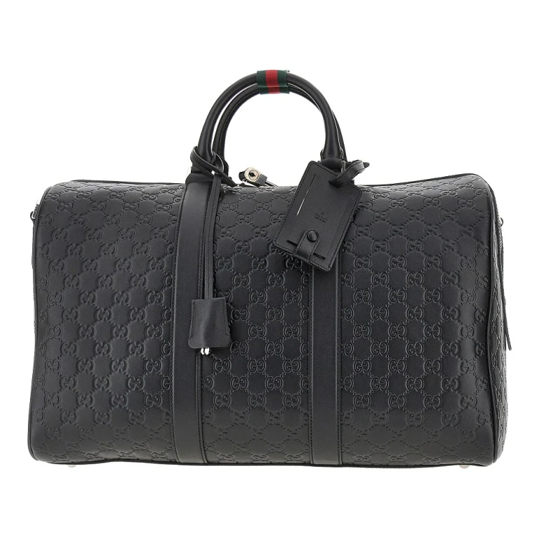 Leather medium 'GG Emblem' duffle bag Man One Size