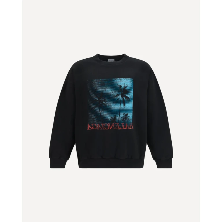 Sweat-shirt en coton imprimé Balenciaga