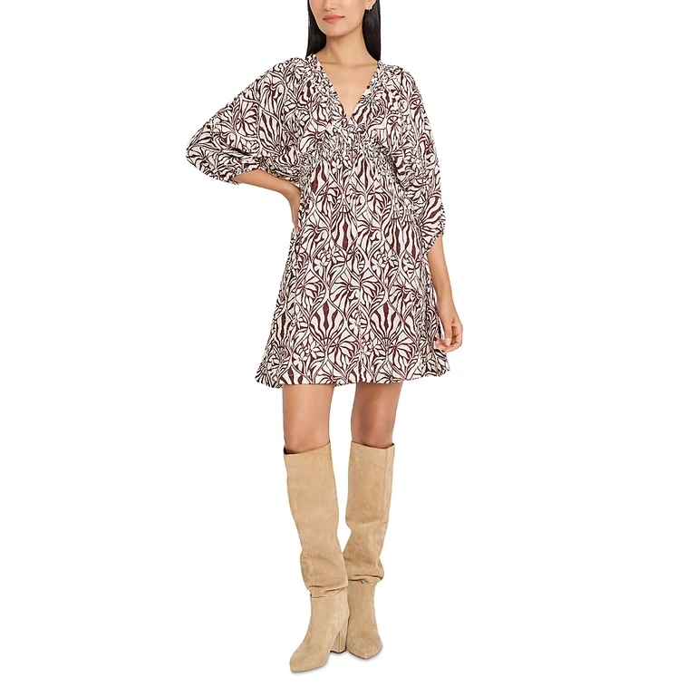 The Good Journey V Neck Mini Dress
