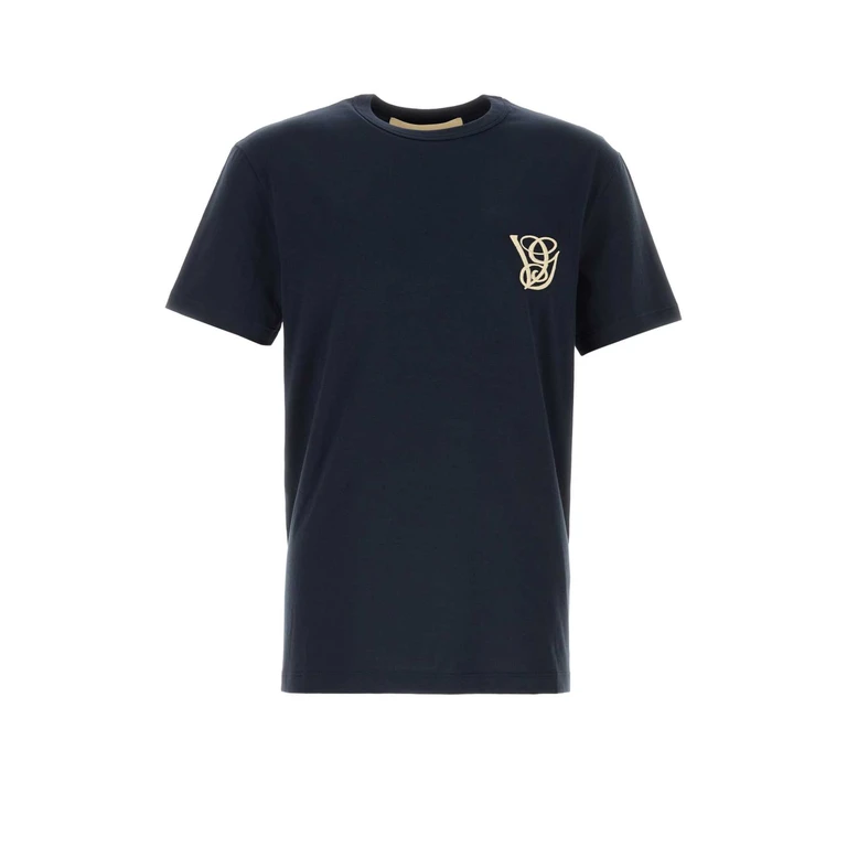 Valentino Garavani Navy Blue Cotton T-Shirt - Men