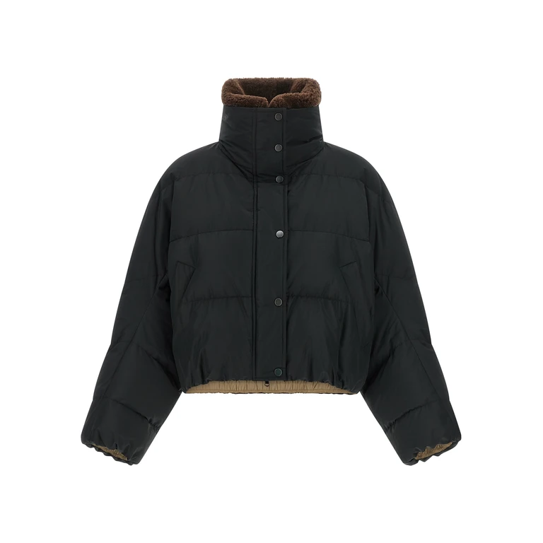 Brunello Cucinelli Black Cotton Full-Length Jacket Clothing - Women