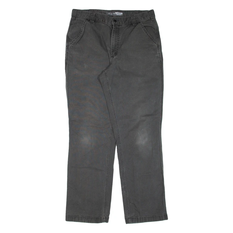 CARHARTT Workwear Mens Trousers Grey Relaxed Straight W35 L32