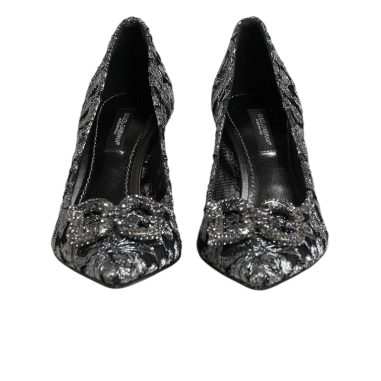 Silver Lace Dg Amore Heels Pumps Shoes Pa+pl+lamb - Women