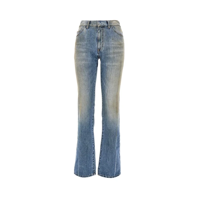 MM6 Used-effect straight leg jeans Woman 26