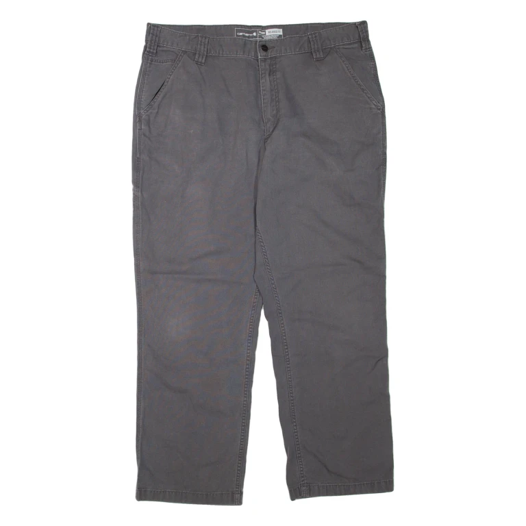 CARHARTT Mens Trousers Grey Relaxed Straight W38 L30