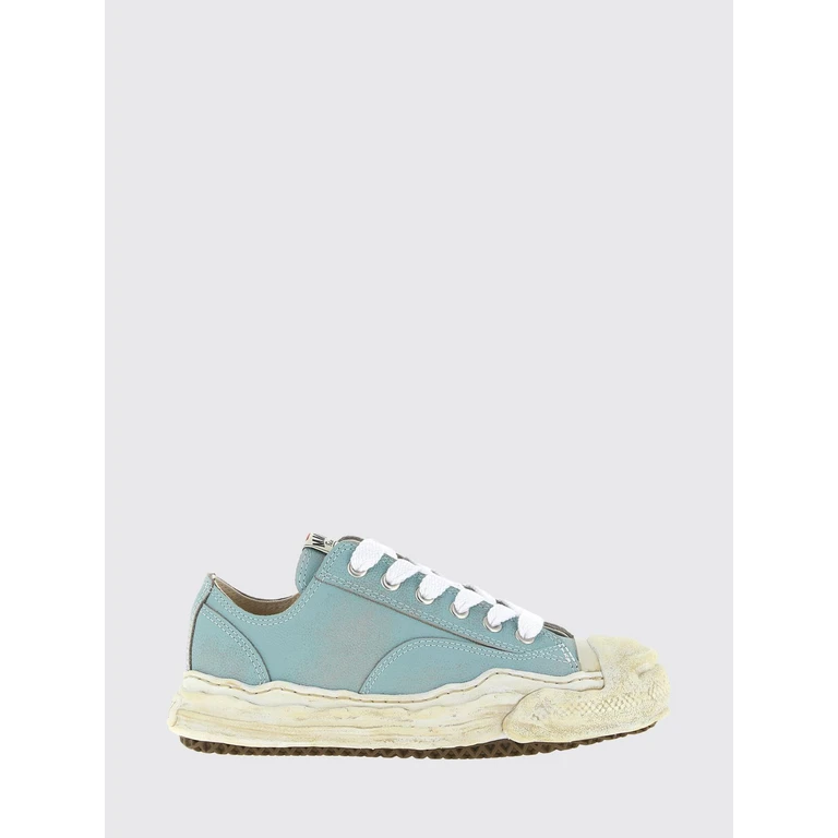 MAISON MIHARA YASUHIRO Hank OG Grained Leather Sneakers with Distressed Effect (A16FW734BLUE)