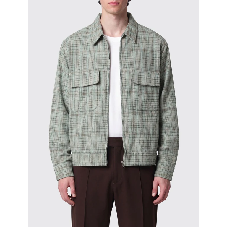 Dobby Grid Check Rayon-Blend Overshirt with Flap Pockets (SX255MI)