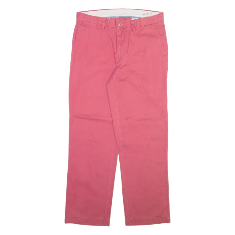 POLO RALPH LAUREN Mens Trousers Pink Regular Straight W33 L30