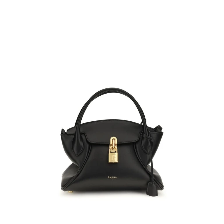 Balmain Black Calf Leather Bos Taurus Shoulder Bag - Women