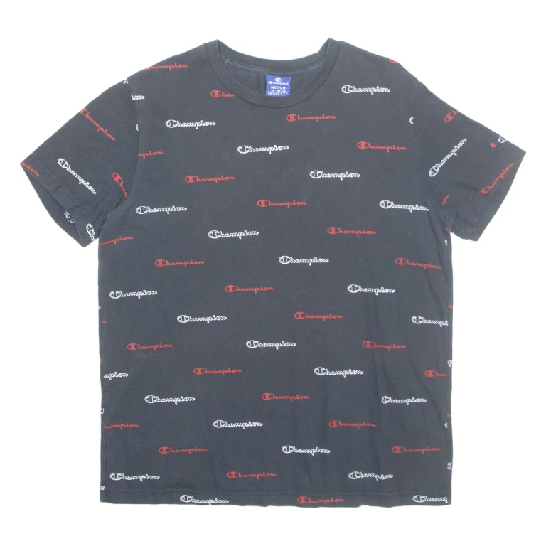 CHAMPION Mens T-Shirt Black M (GG1-211024-19090)