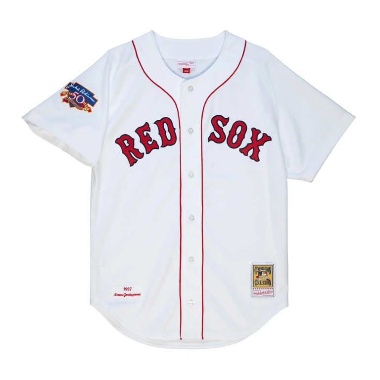 MLB White Jersey Boston Red Sox 1997 Nomar Garciaparra