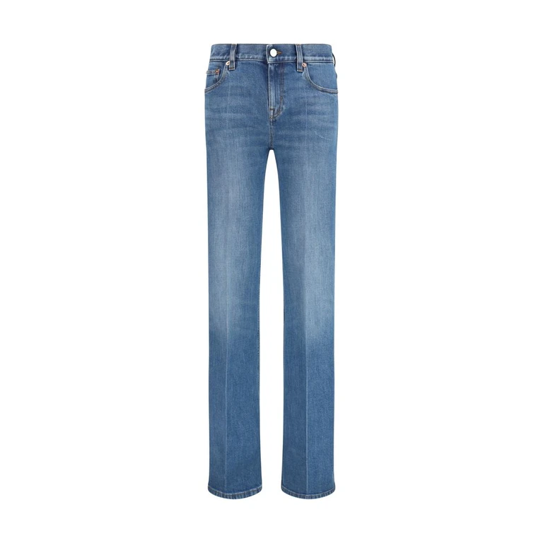 Gucci Blue Cotton Flared Jeans Clothing - Women