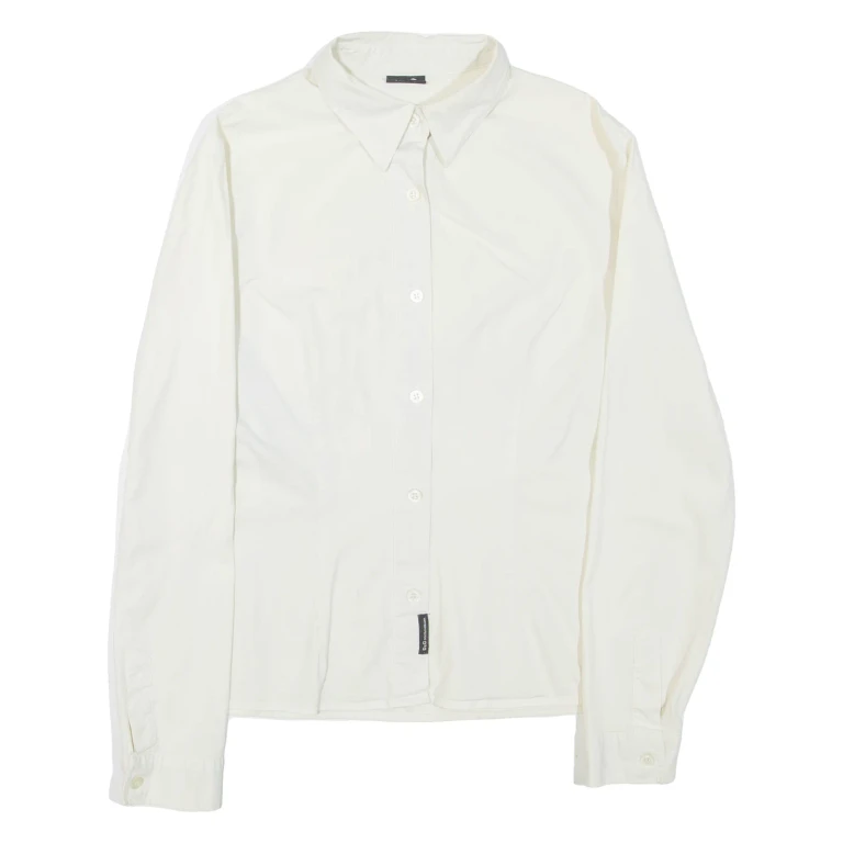 DOLCE & GABBANA Womens Shirt Beige Collared Long Sleeve S
