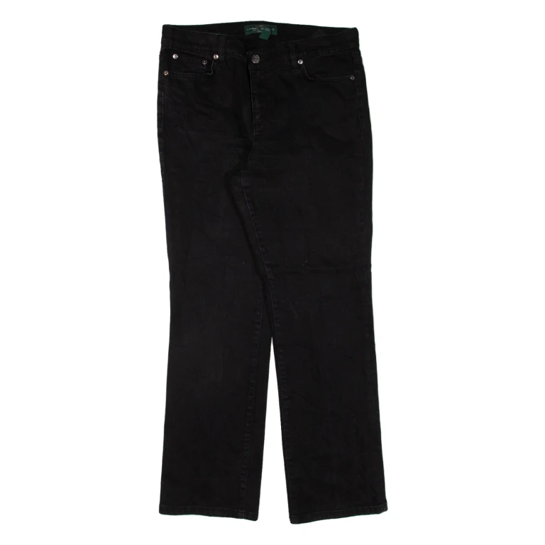 LAUREN RALPH LAUREN Womens Jeans Black Regular Straight W32 L29
