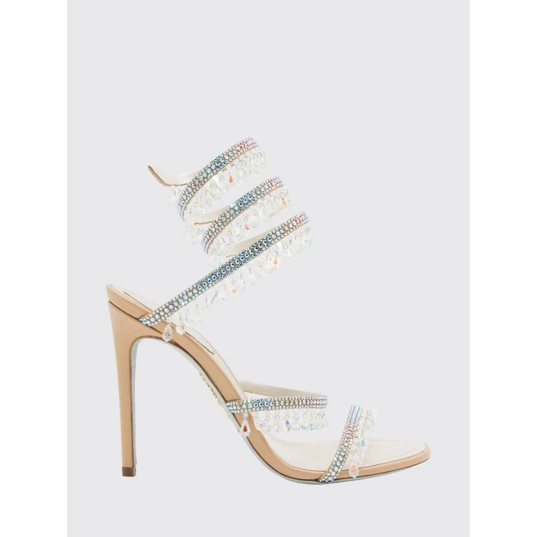 Heeled Sandal Woman color Beige (C12535105RN01V195)