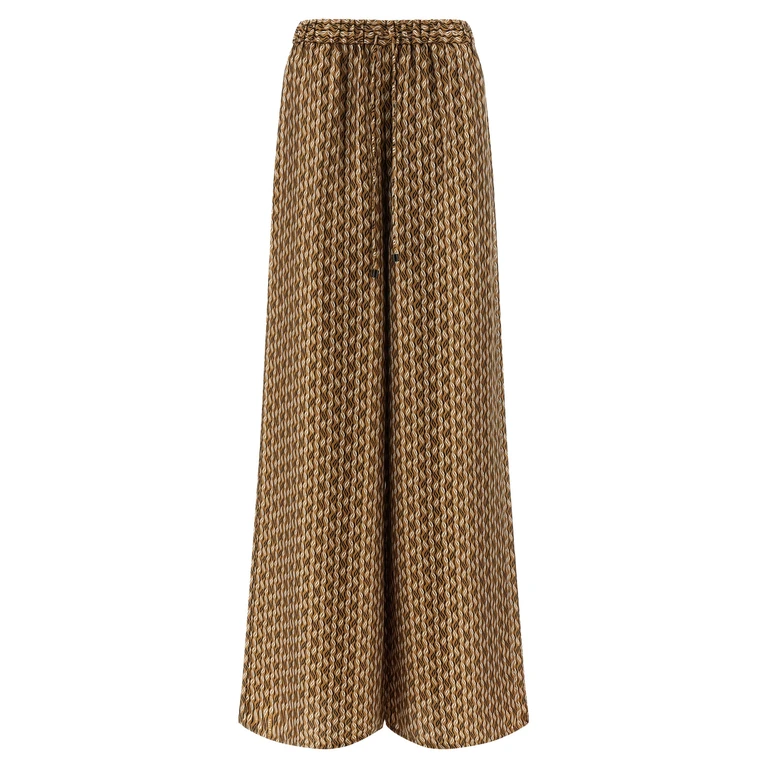 Max Mara Brown Silk Casual Pants - Women