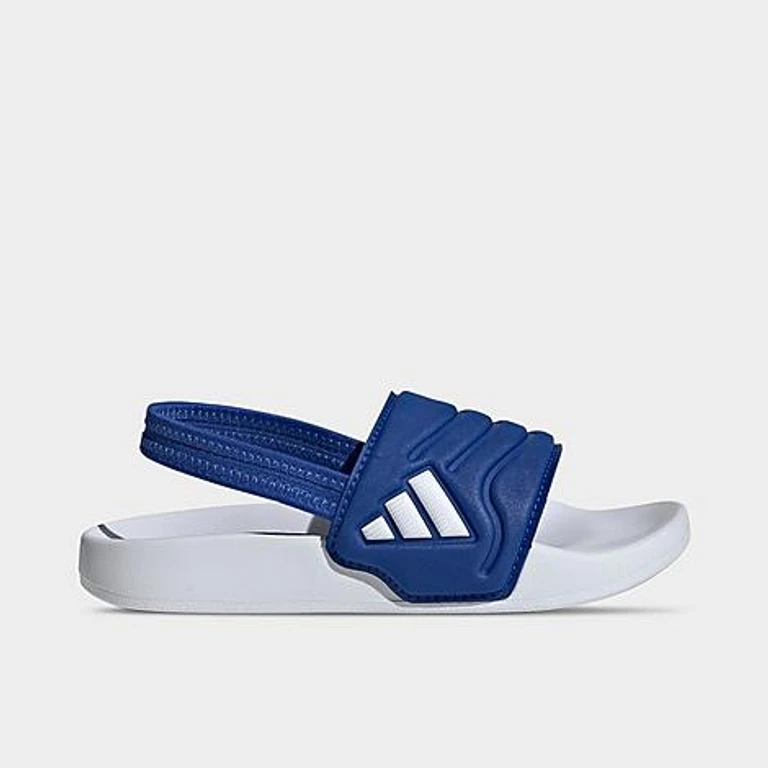 Little Kids adilette Estrap 2.0 Slide Sandals in Team Royal Blue/White Size: 1.0
