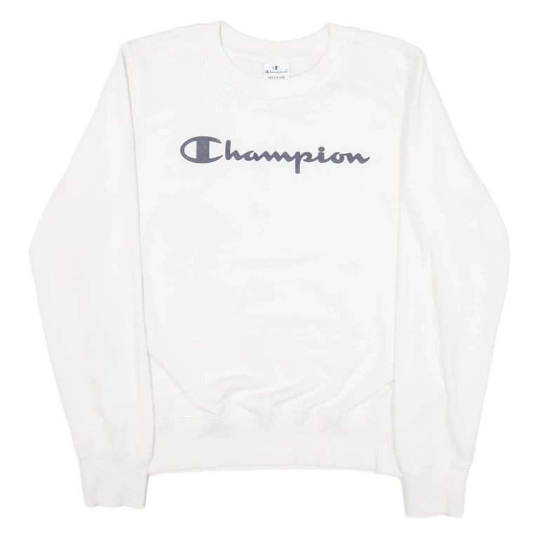 CHAMPION Womens Sweatshirt White M